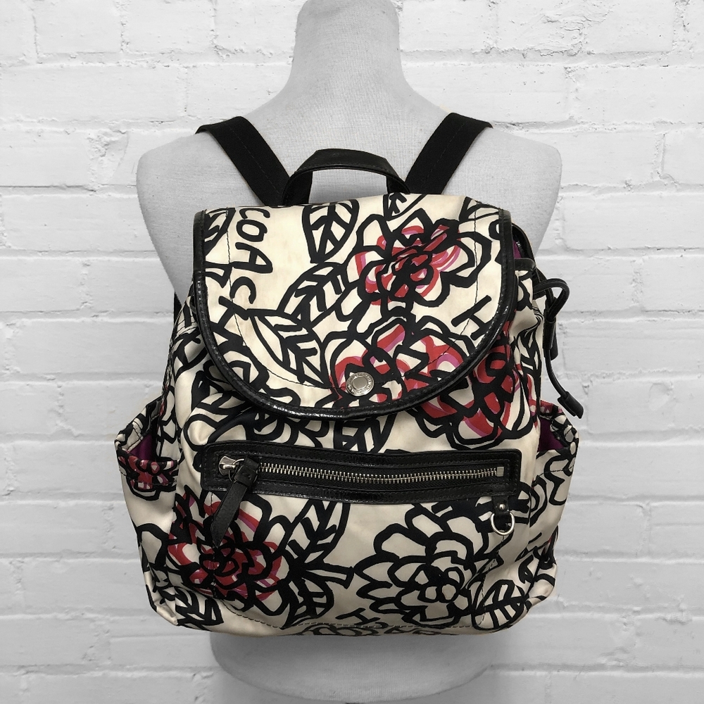COACH Poppy Daisy Floral Backpack